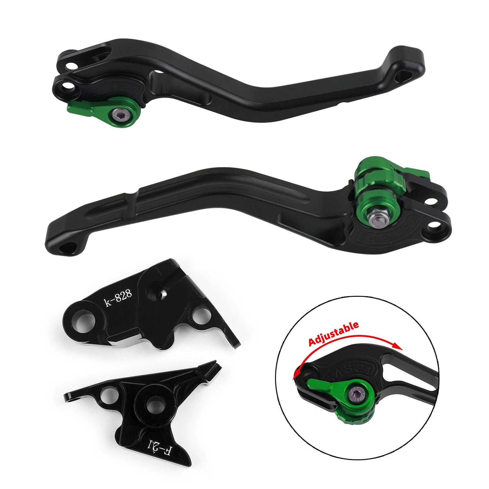 Short Clutch Brake Lever for Kawasaki Z750 (2007–2012), Z800 (2013–2016) T9