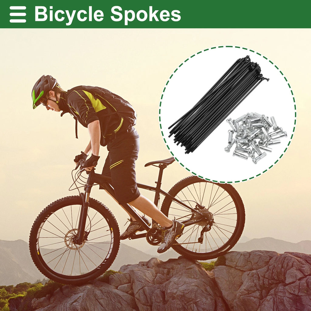 Bicycle Spokes Nipple Replacement Set 121mm Carbon Steel for Universal