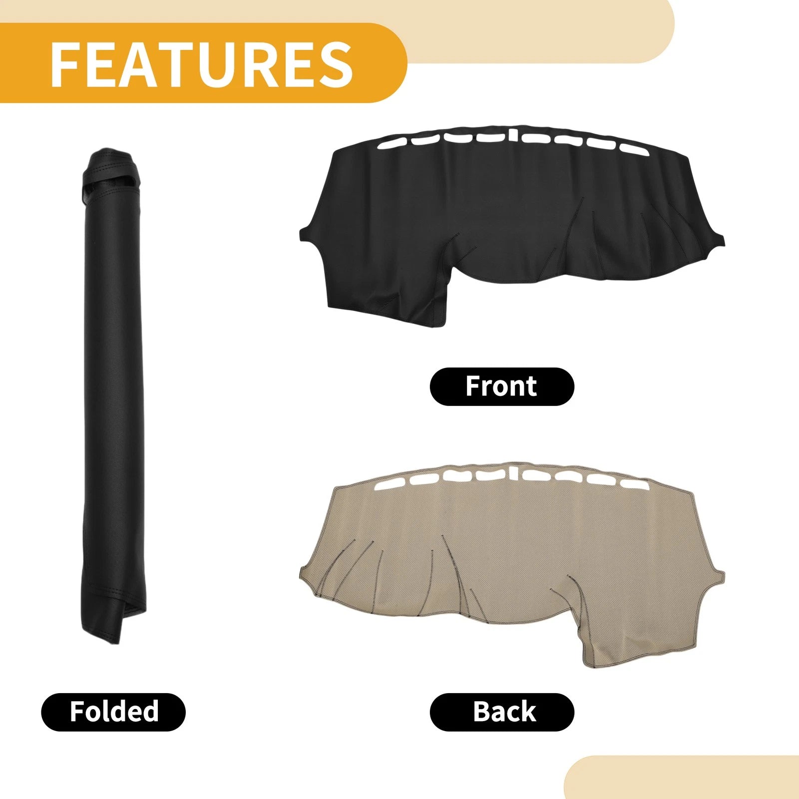Dashboard Cover for Ford Focus (2012–2018) Black Anti-Slip