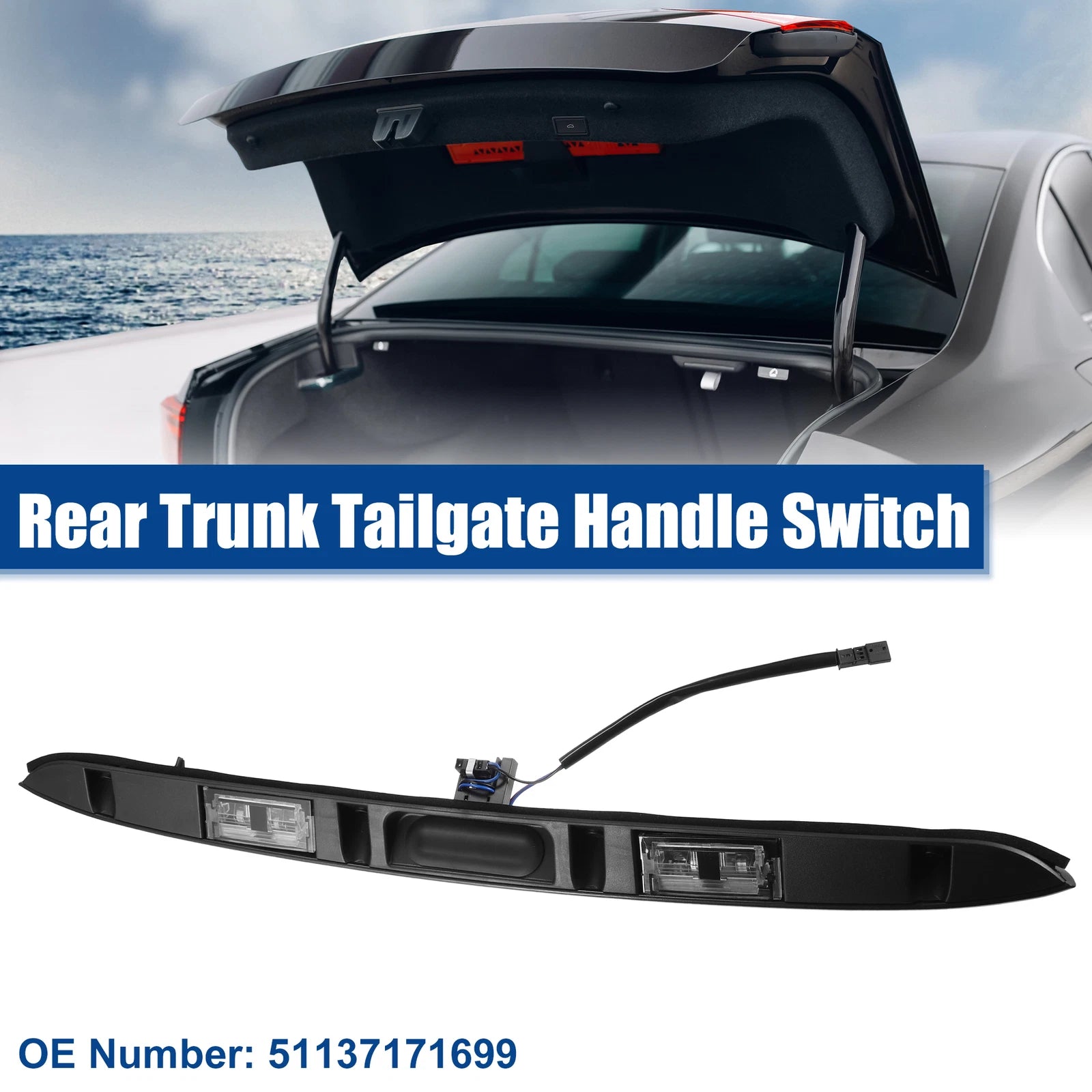 Tailgate Lock Release Handle Button Switch for BMW 325i 330i E46 (1998–2006)