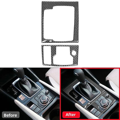 Carbon Fiber Center Control Gear Panel Trim for Mazda 3 Axela (2014–2019)
