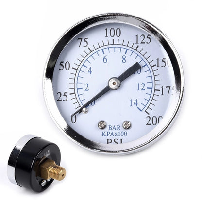 Pressure Gauge 0-14 Bar 1/4" NPT Tester Tool
