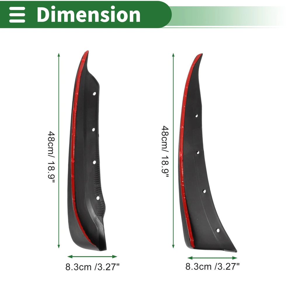 Mud Flaps Splash Guards Front Set with Mounts for Chevrolet Corvette C6 (2005–2013)