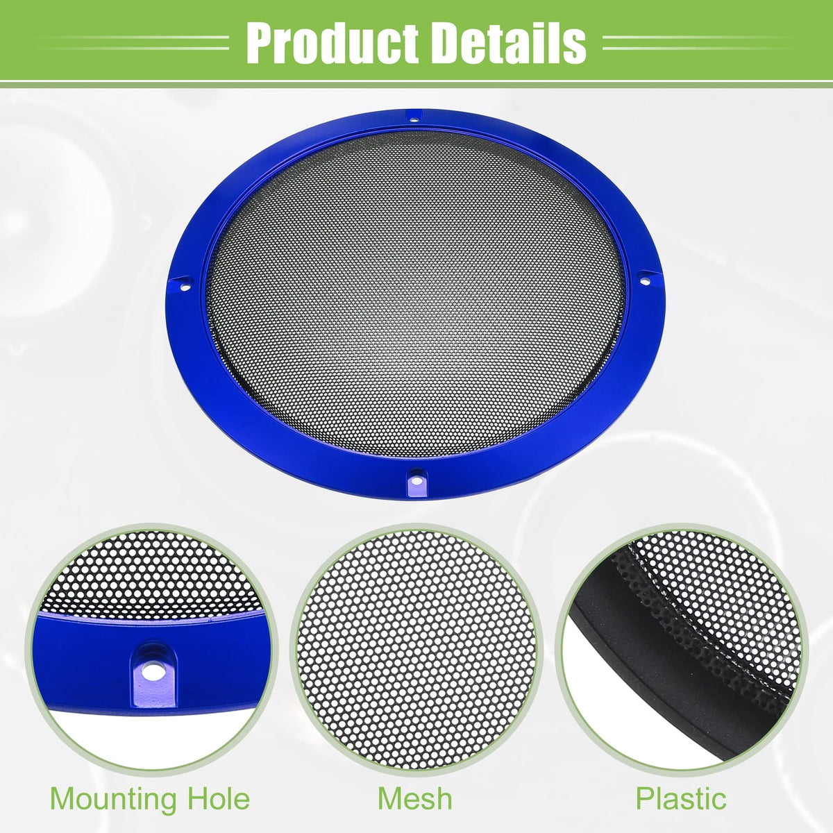 2X 8" Car Speaker Grill Cover Mesh for Universal Subwoofer (Fits Most Models)