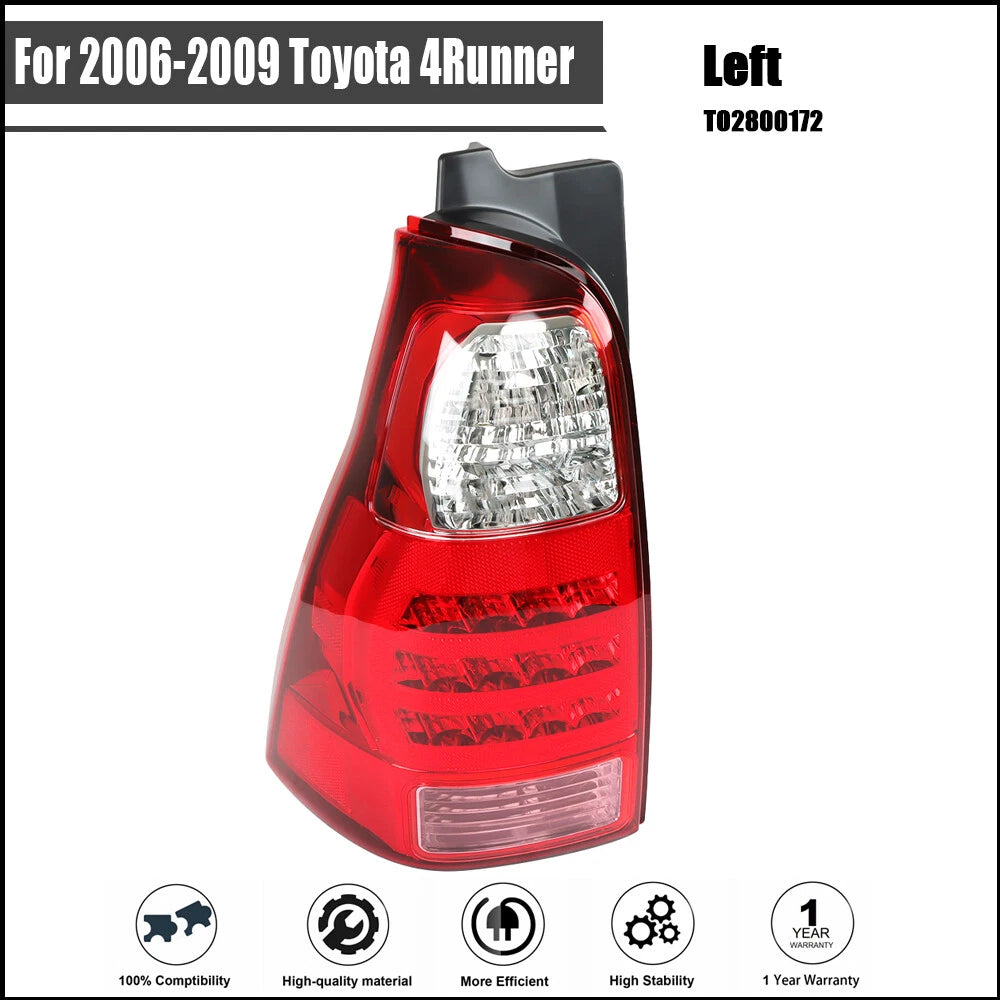 Rear Left Tail Light Assembly Halogen for Toyota 4Runner (2006–2009)