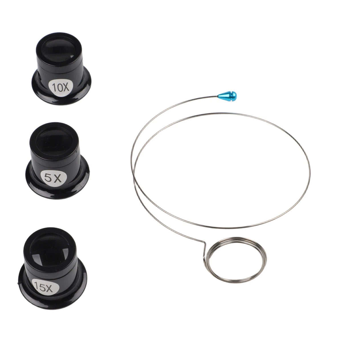4X Glass Magnifier Loop 5x 15x for Jewelry Use