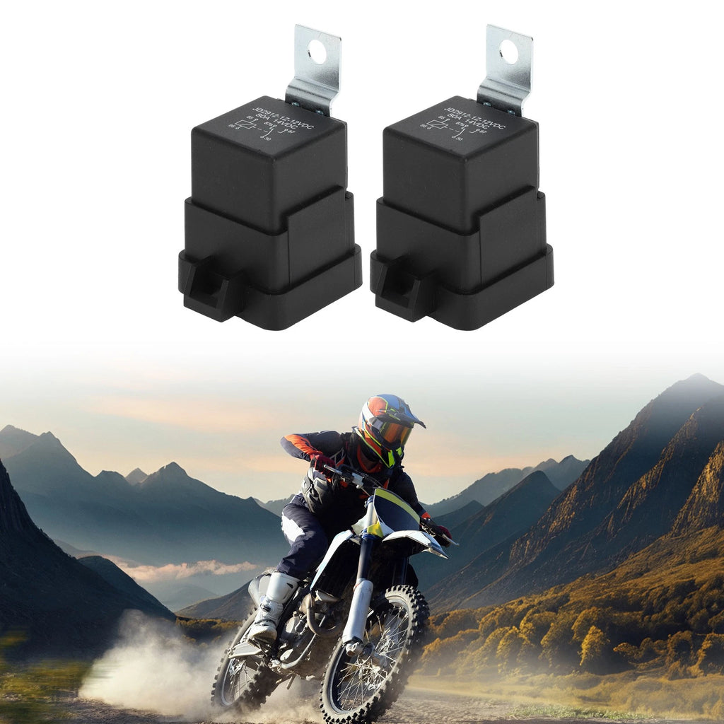 2X 5-Pin 12V 80A Waterproof Auto Relay for Multi-Purpose Use