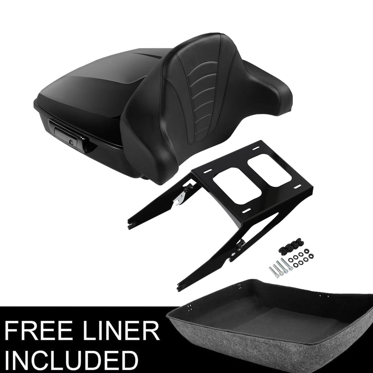 Trunk Pad Mount Rack for Harley Softail FLSB (2018–2025) 24 Black