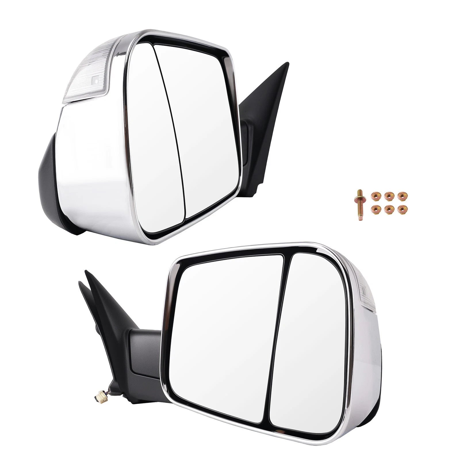 Chrome Side View Mirror for Dodge Ram 1500 (2009–2018) Heated LED CH1320315