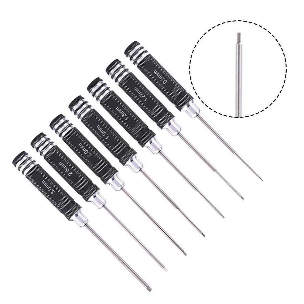 7-Piece Precision Hexagon Wrench Screwdriver Set with Non-Slip Handle