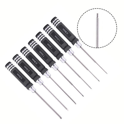 7-Piece Precision Hexagon Wrench Screwdriver Set with Non-Slip Handle