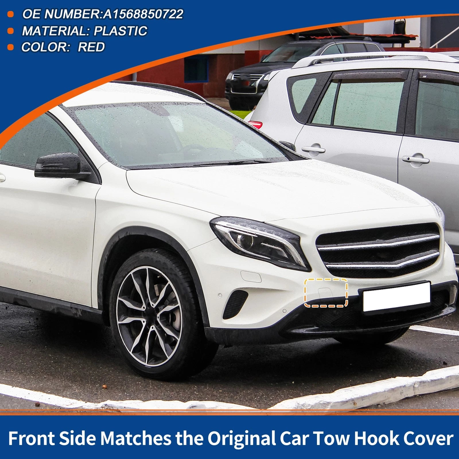 Front Tow Hook Cover Replacement for Mercedes-Benz GLA X156 (2014–2019)