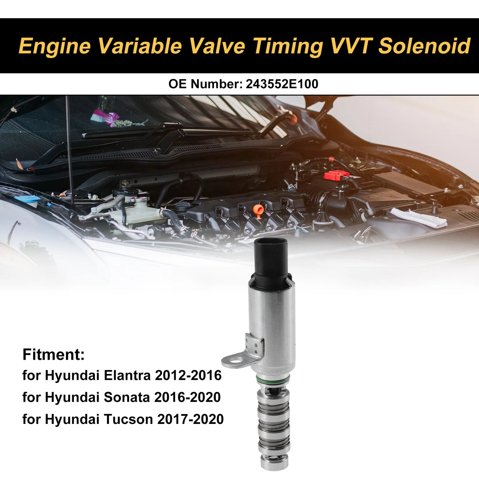 Engine Variable Valve Timing VVT Solenoid for Hyundai Elantra (2012–2016)