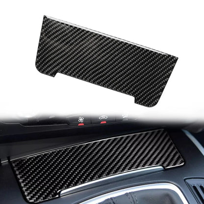 Carbon Fiber Black Inner Cigarette Lighter Panel Cover for Audi A4 A5 Q5 (2009–2016)