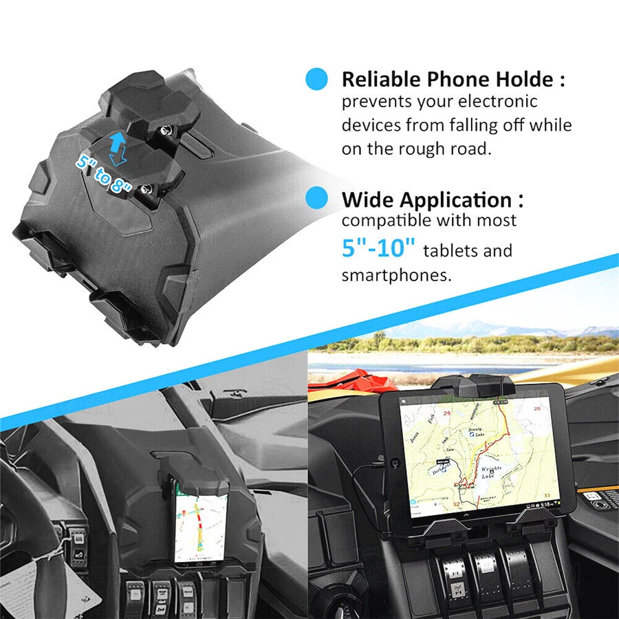 Electric Device Holder Adjustable Tablet Mount For Can-Am Maverick X3 2017-2022