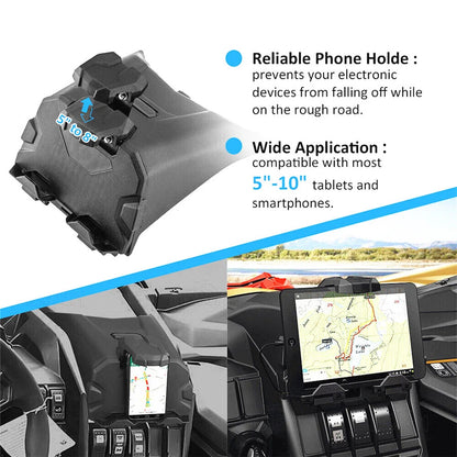 Electric Device Holder Adjustable Tablet Mount For Can-Am Maverick X3 2017-2022