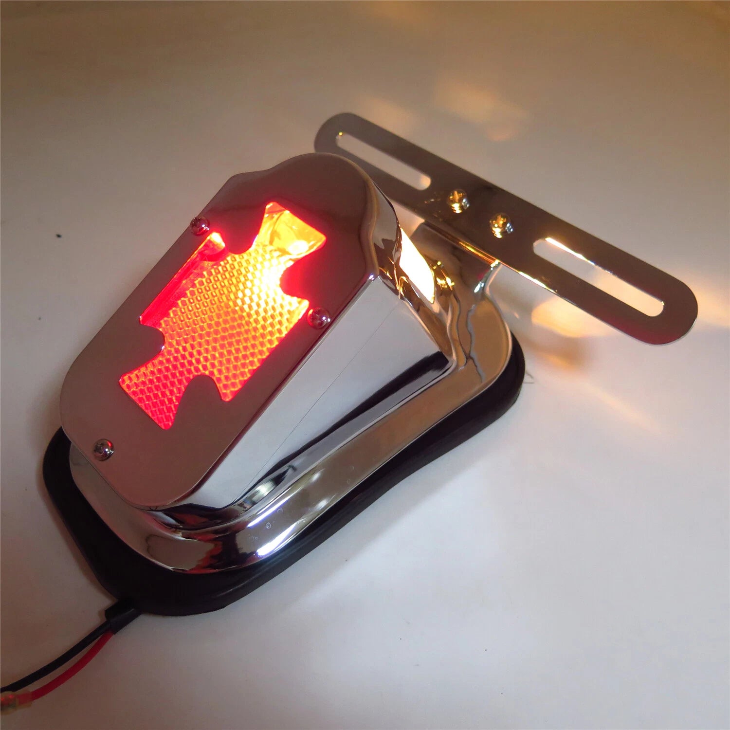 Maltese Cross Tail Light for Harley (Metal Cross Brake Light)