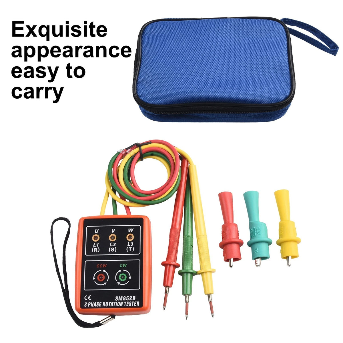 SM852B 3 Phase Rotation Tester for Easy Carry (Portable)