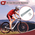 Bicycle Wheel Spokes Set 265mm Galvanized Carbon Steel for 13G 38 Piece