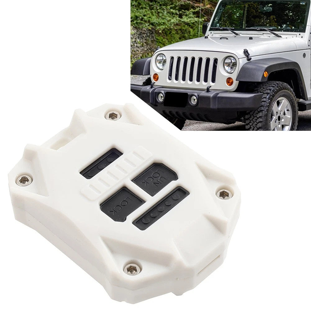 Key Fob Shell Case Cover for Jeep Wrangler JK (2007–2017) Creamy-White ABS