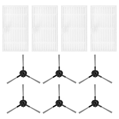 6X Side Brushes & 4X HEPA Filters for Prosceni Q20 Plus Vacuum