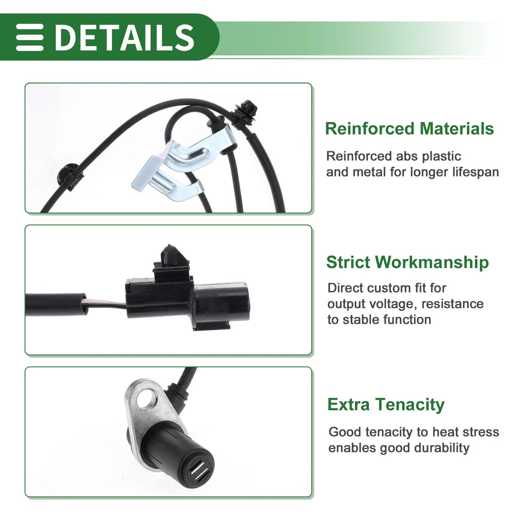ABS Wheel Speed Sensor Kit Replacement for Mitsubishi Galant Left (2004–2009)