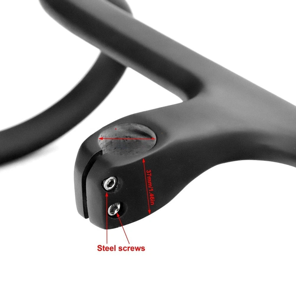 Carbon Fiber Drop Handlebar 400mm/420mm with Computer Mount 28.6mm