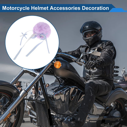 Streamer Tail for Motorcycle Bicycle Helmets - Light Purple Plush (Set of 1)