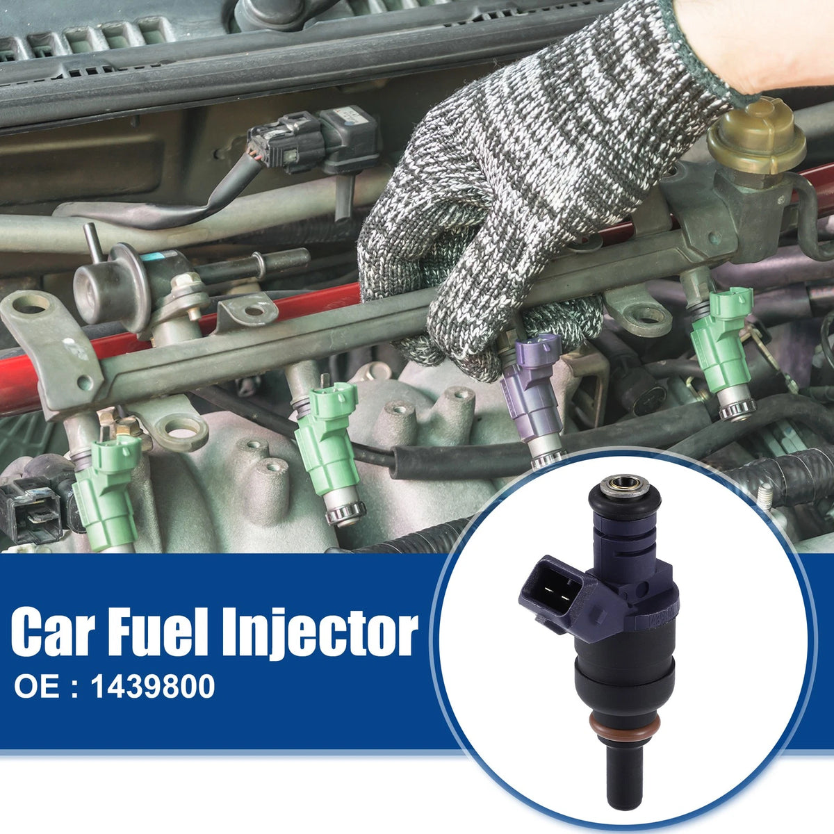 Fuel Injector Nozzle 6 Pcs Replacement for BMW 330i 530i (2001–2005)
