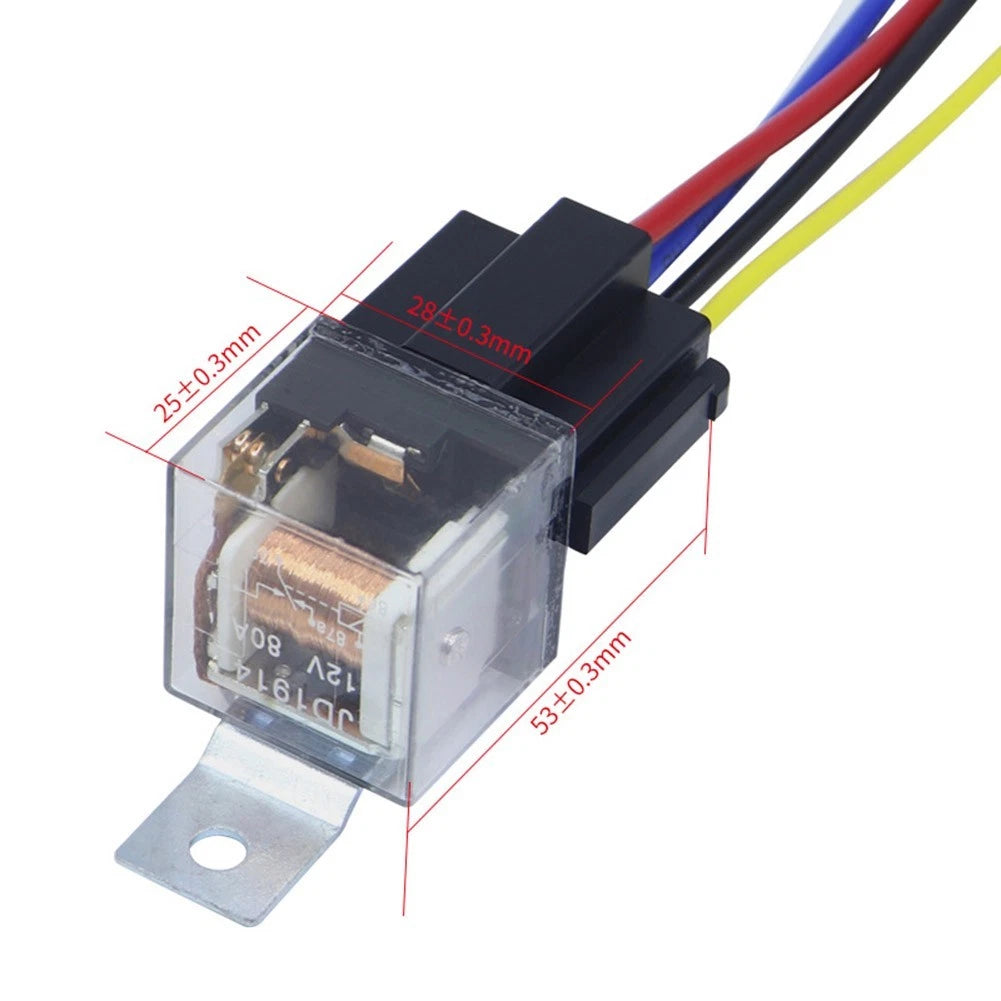 80A Automotive Relay for Engine Compartment (Supports Lights, Fans, Audio)