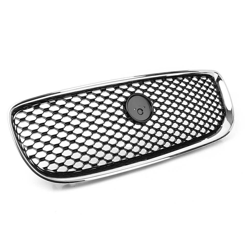 Black Mesh Chrome Upper Front Grill for Jaguar XE (2015–2018)