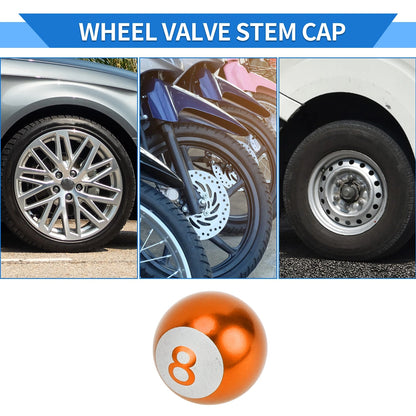 Tire Valve Stem Caps Replacement for Car SUV Truck Bike RV 4 Pcs (Orange Red)