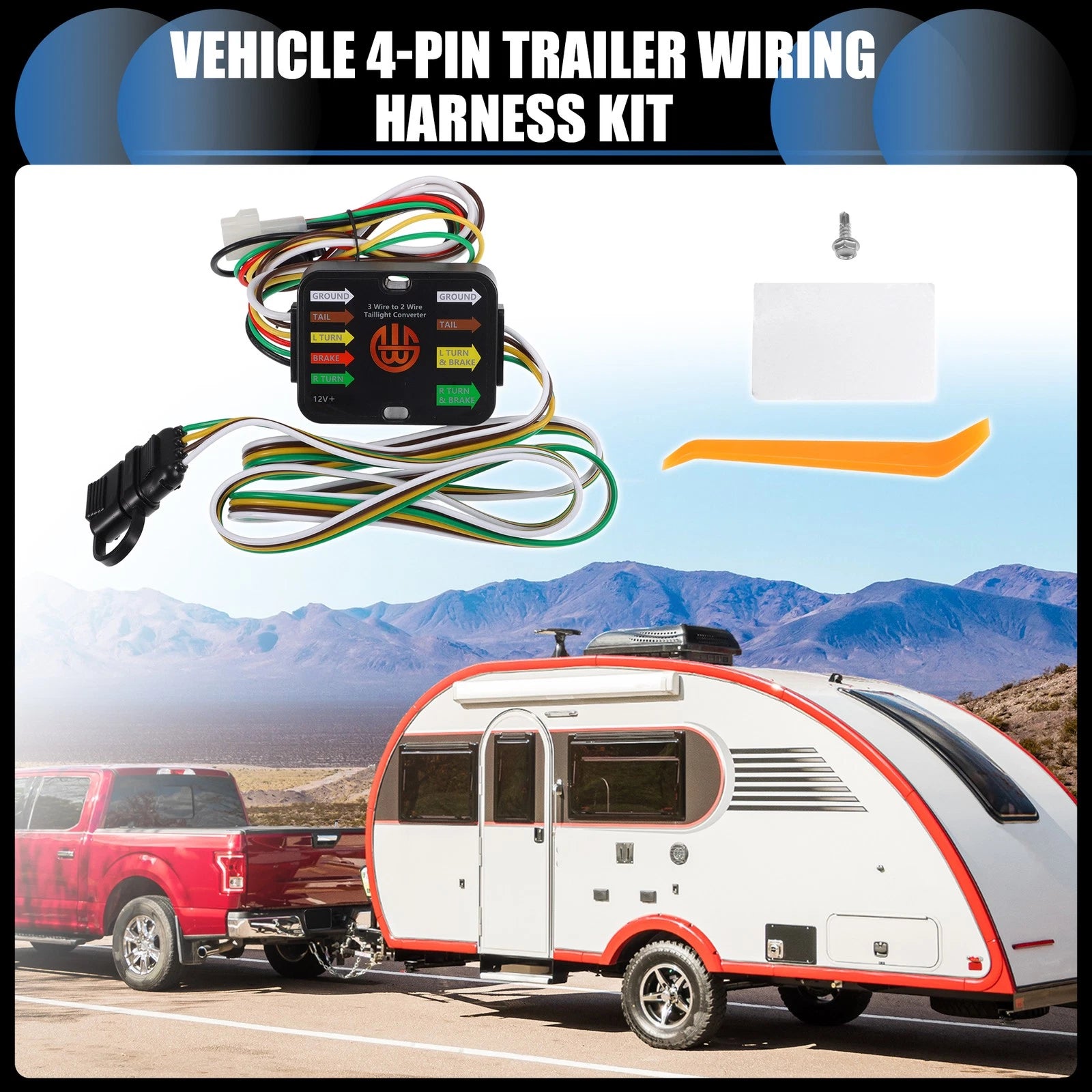Trailer Wiring Harness 4 Pin Replacement Set for Subaru Forester (2014–2018)