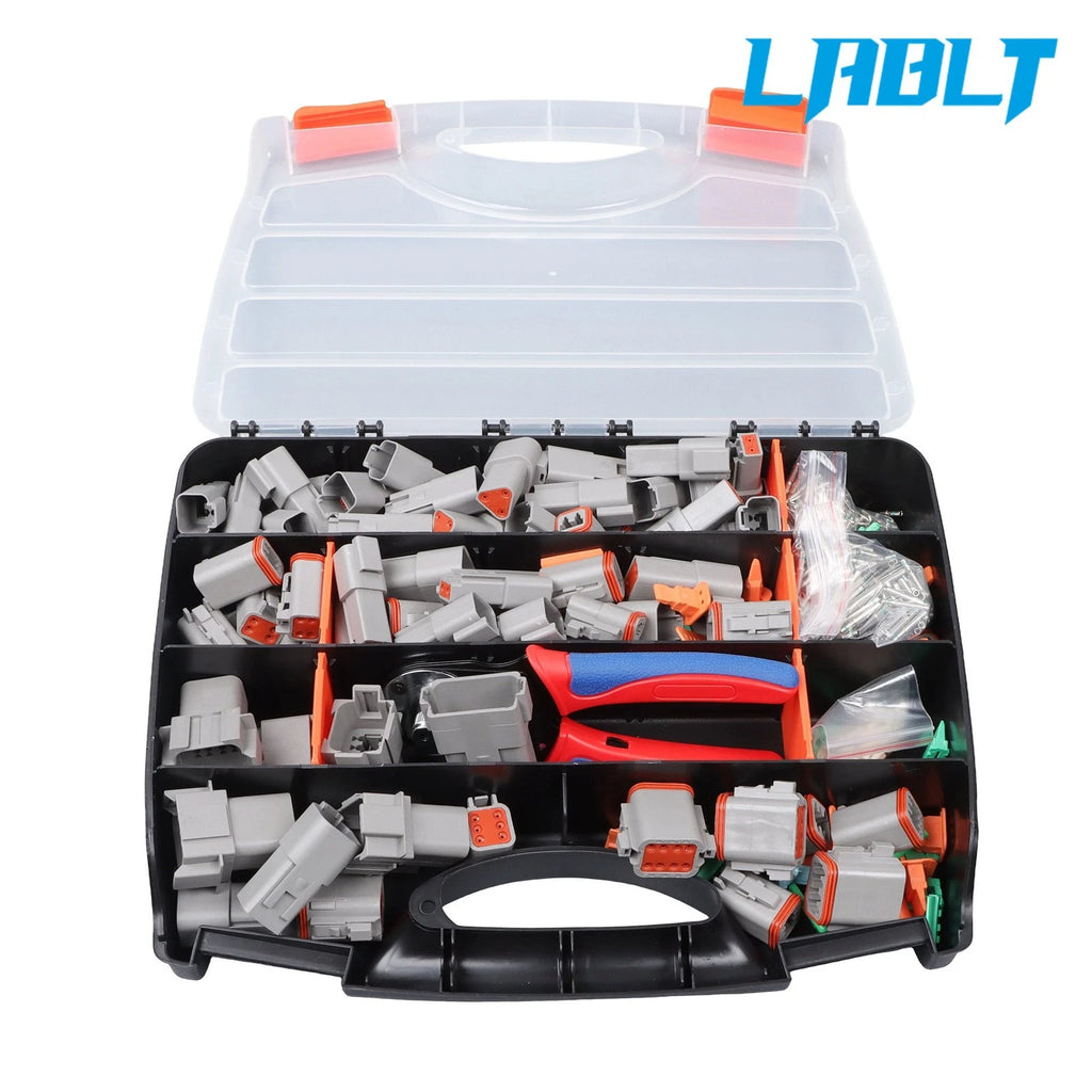 DT Connector Kits 2-12 Pin for LABLT (PA66 Nylon, Solid Contacts)