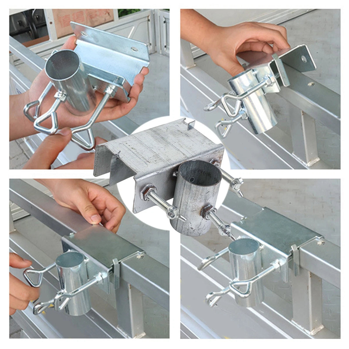 Umbrella Holder for Outdoor Areas with Adjustable Clamp (Fits Varying Sizes)