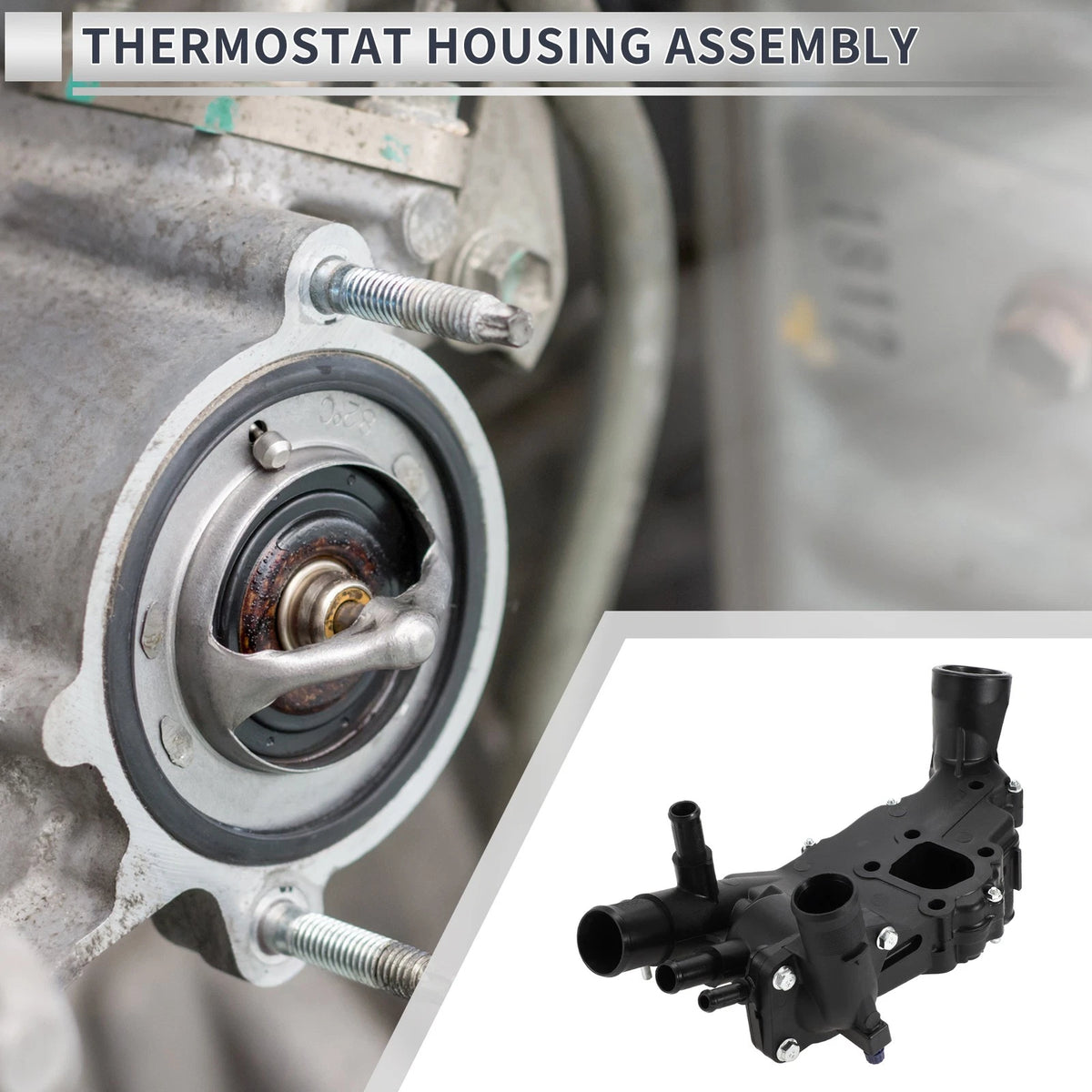 Engine Coolant Thermostat Housing Assembly for Peugeot Partner 307 406 (2000–2008)