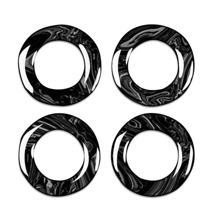 4 Pcs Marbling Interior Door Lock Pin Cover Ring For Benz C Class W205 2015-2021