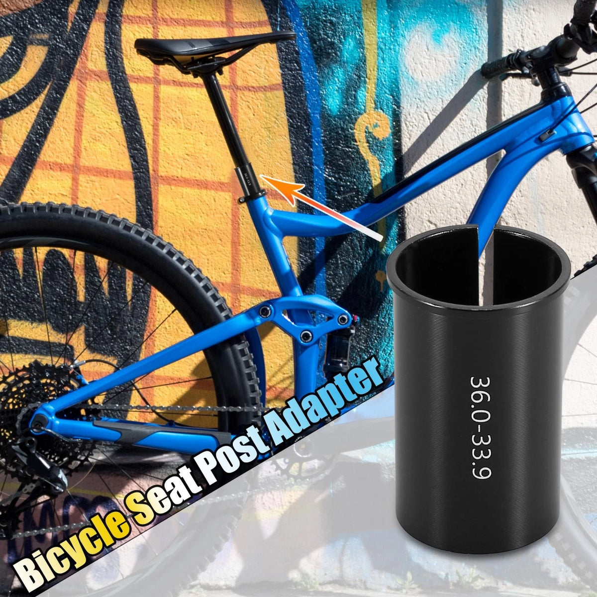 Bicycle Seatpost Tube Adapter Reducer 33.9 to 36mm for Bike Fitting