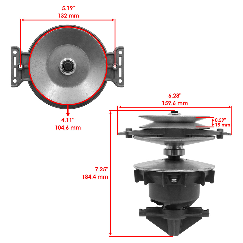 Primary Transmission Pulley Replacement for John Deere D105 E100 X105 X106 (2005–2018)