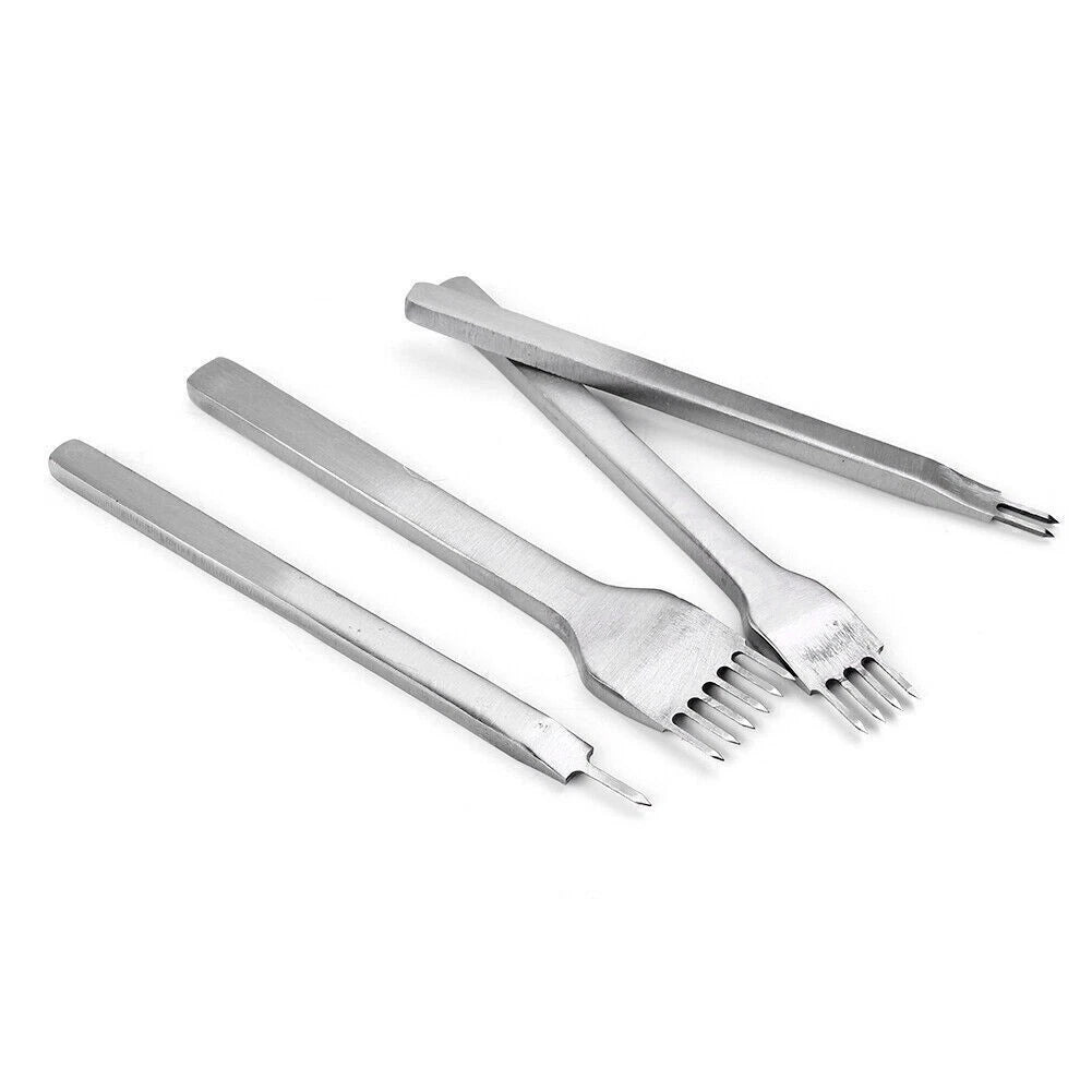 Set of 4 Leather Craft Hole Chisel Tools 3, 4, 5, 6MM