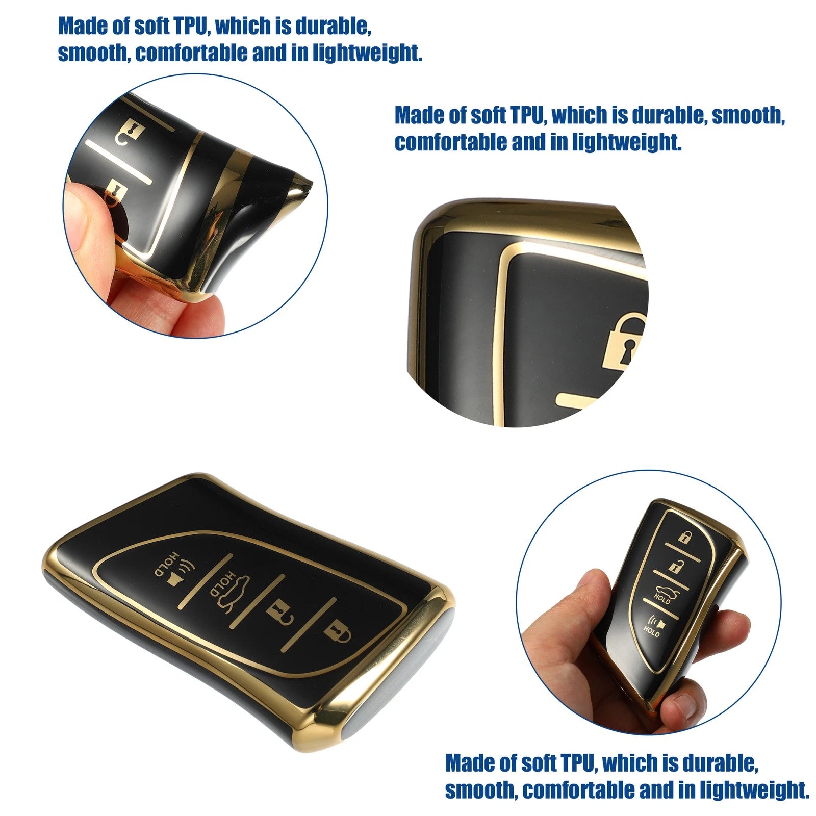 Keyless Entry Remote Cover 4 Button Replacement for Lexus UX200 (2020–2022)