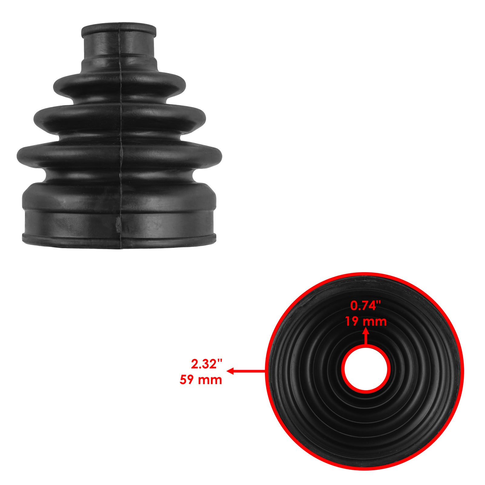 Front Axle Outer CV Boot Kit for Kawasaki Bayou 400 KLF400B (1993–1995)
