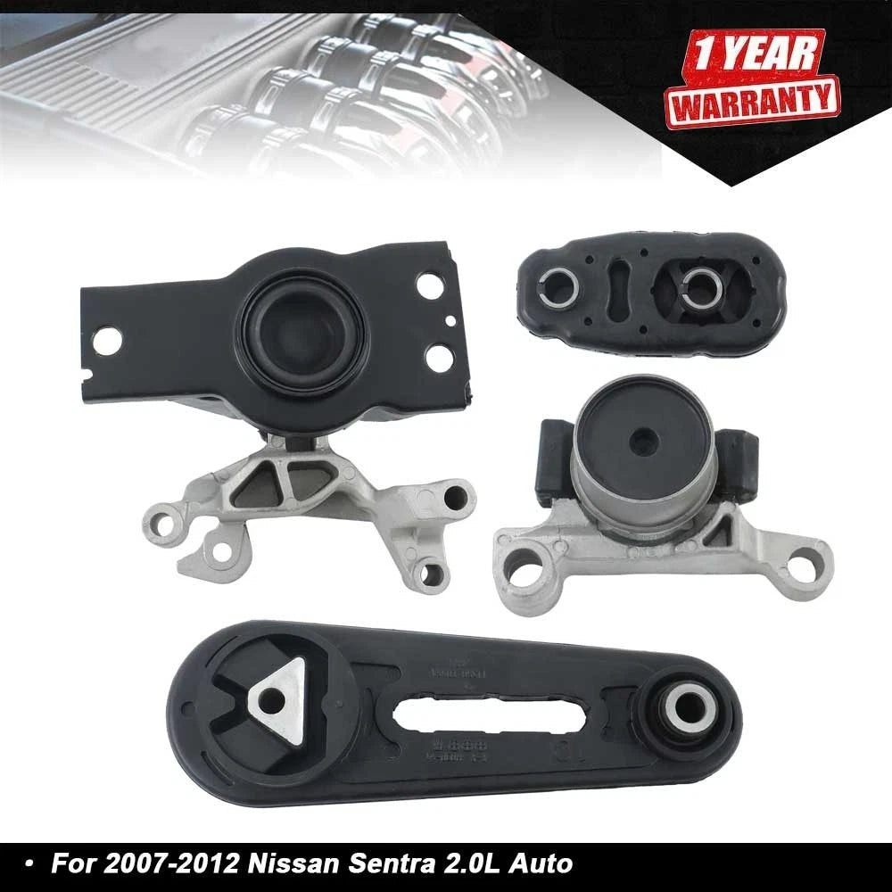 Set of 4 Engine Transmission Motor Mounts for Nissan Sentra 2.0L (2007–2012) A4348