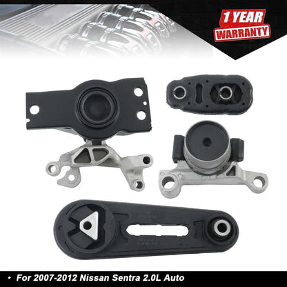 Set of 4 Engine Transmission Motor Mounts for Nissan Sentra 2.0L (2007–2012) A4348