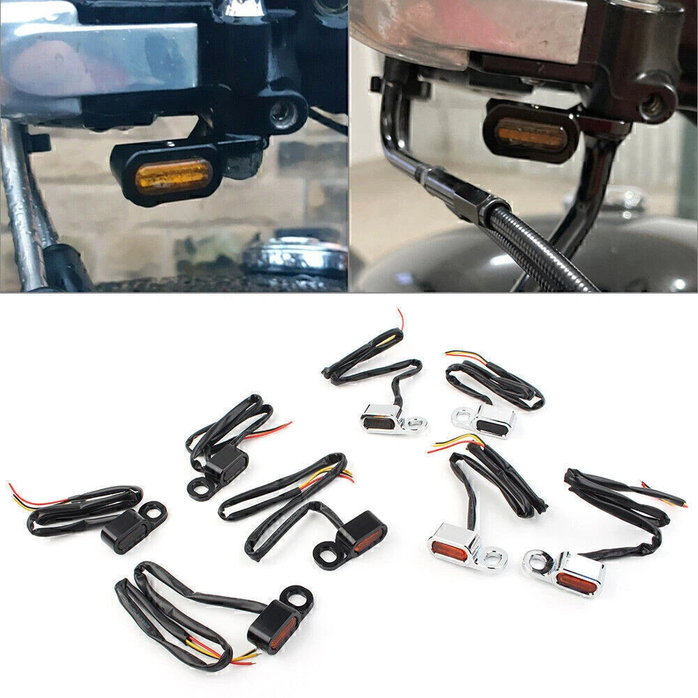 Black Amber Turn Signal Indicator Light for Harley Touring (2014–2021)