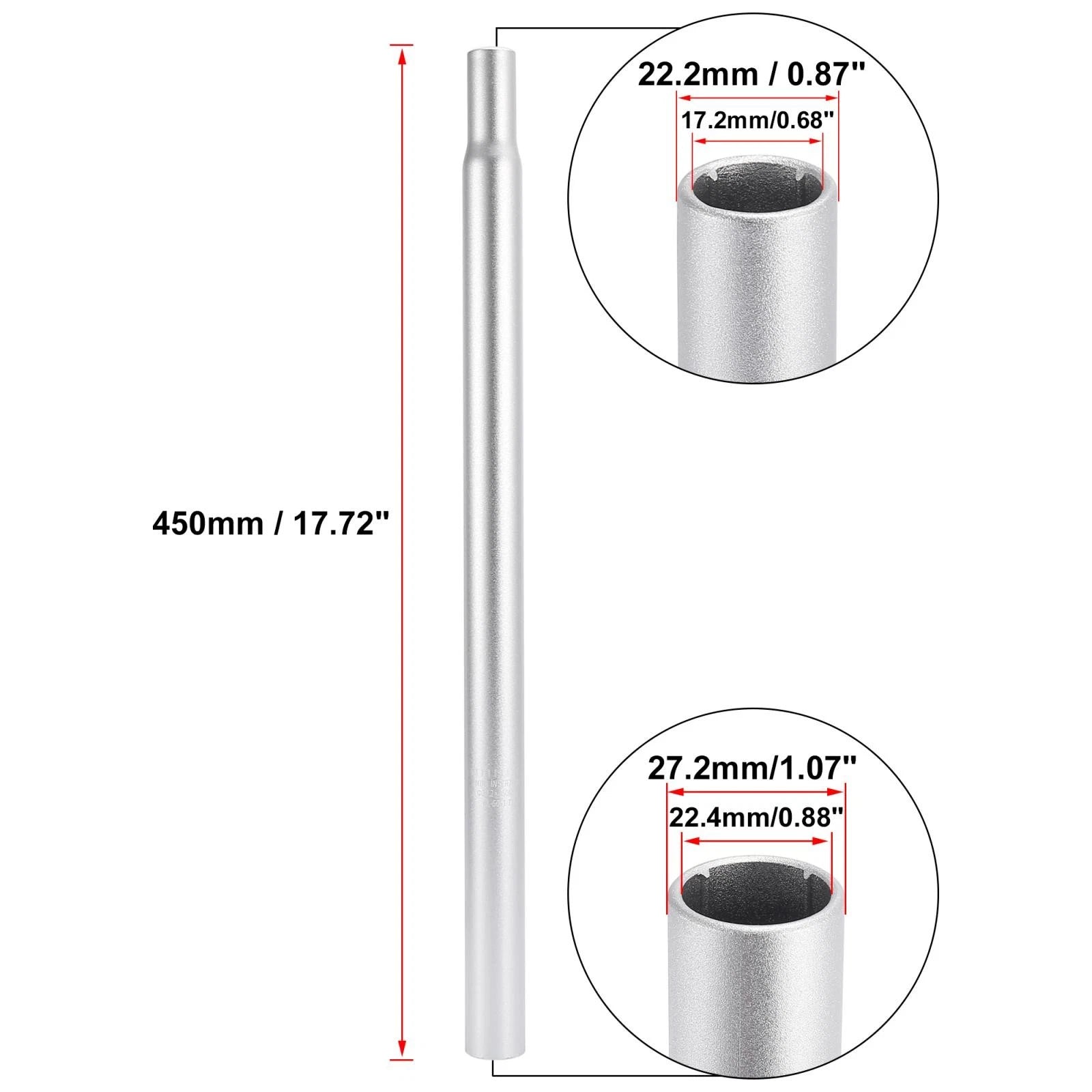 Aluminum Bike Seat Post Replacement for 27.2mm Bicycle (450mm) (2005–2015)