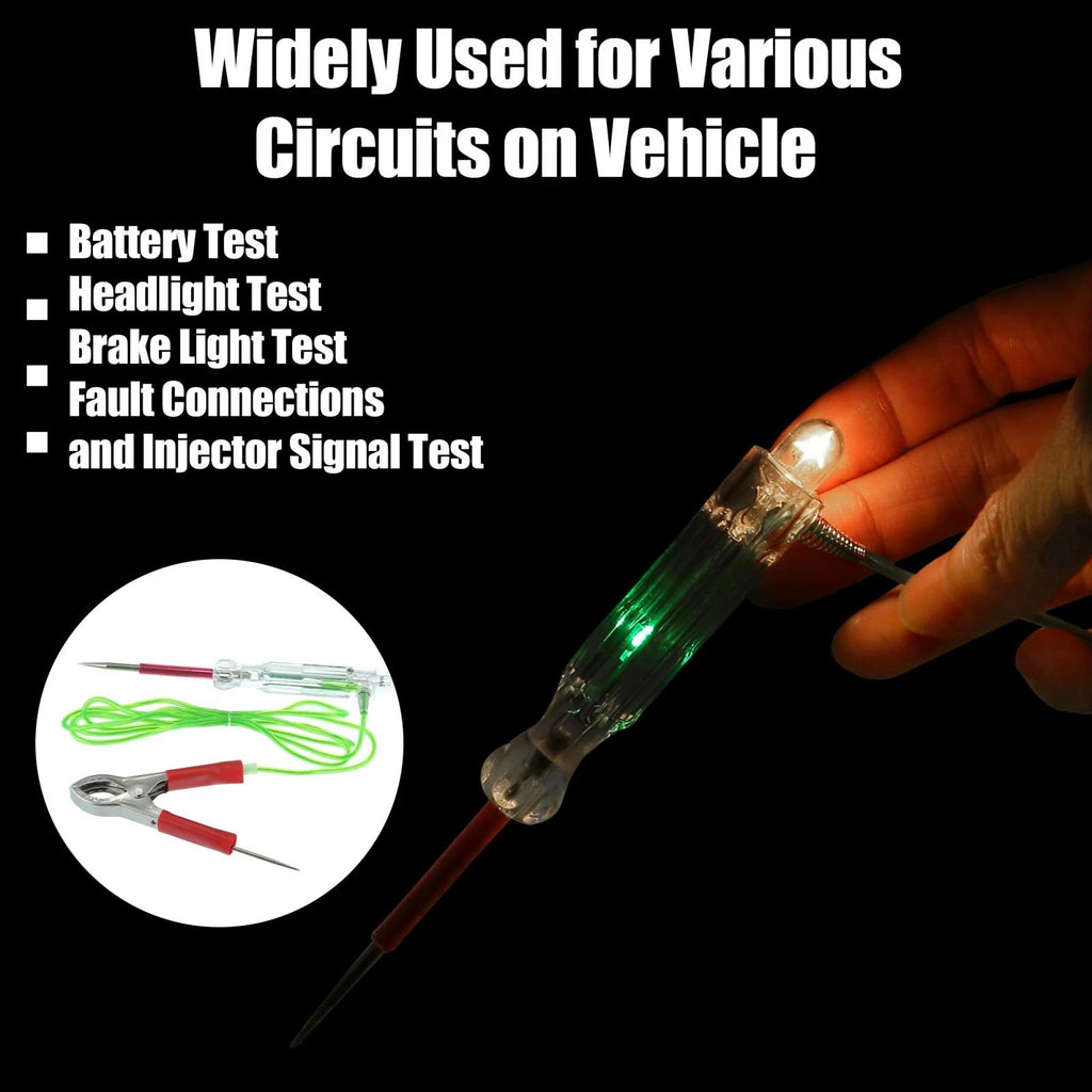 Automotive Circuit Tester 3-48V Car Electric Probe Test Light for All Models (—)