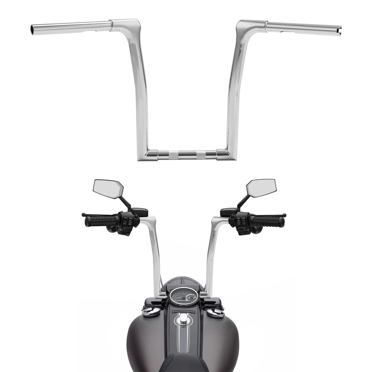 14" Rise Ape Hanger Handlebar 1-1/4" for Harley Softail Fat Boy (2018–2024)