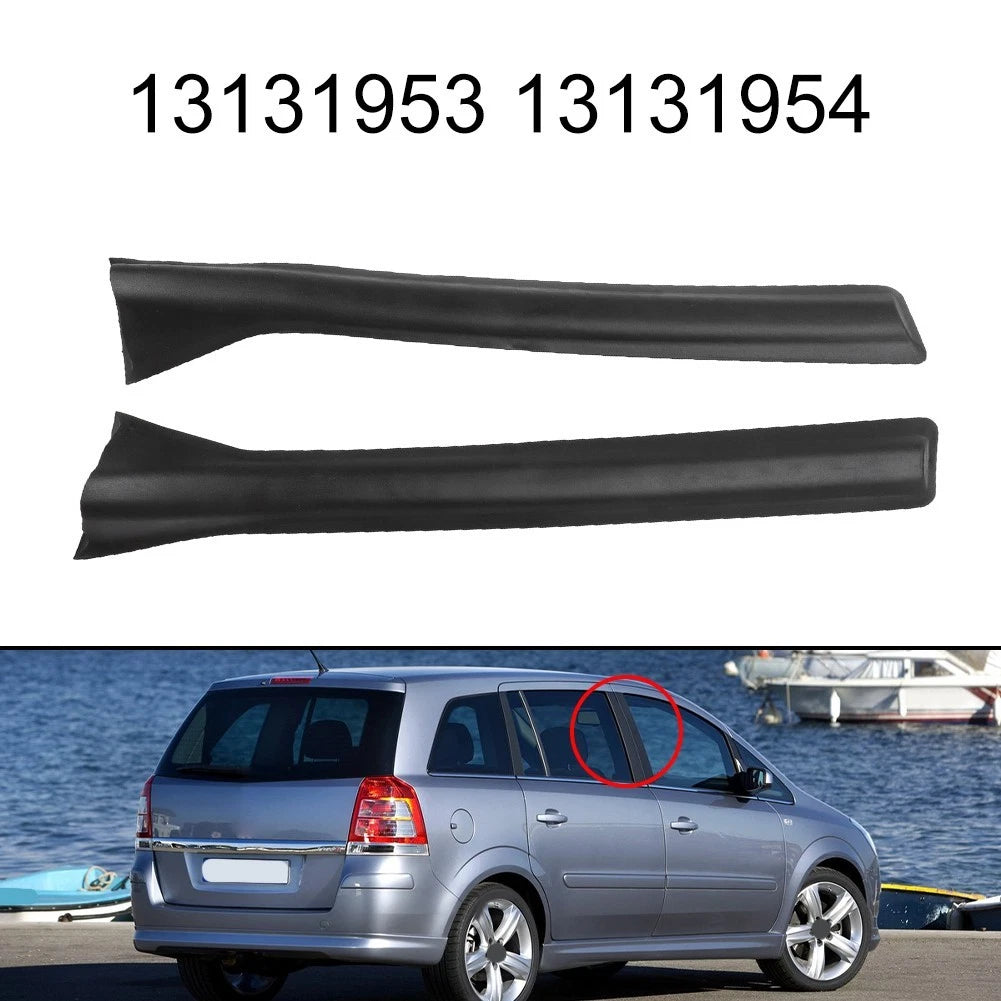 B Pillar Door Seal Kit for Vauxhall Zafira B (2005–2015) Rubber+ABS Black