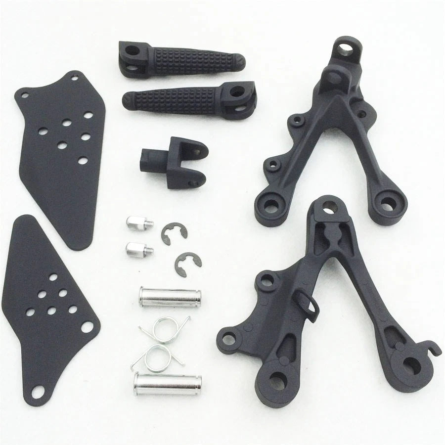 Foot Peg Brackets for Kawasaki ZX6R (2009–2011) - Silver